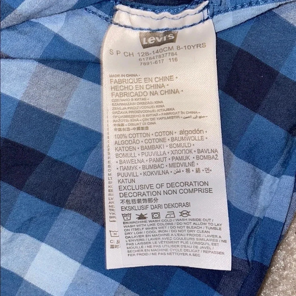 Levi’s boys short sleeve  shirt small - Picture 7 of 8